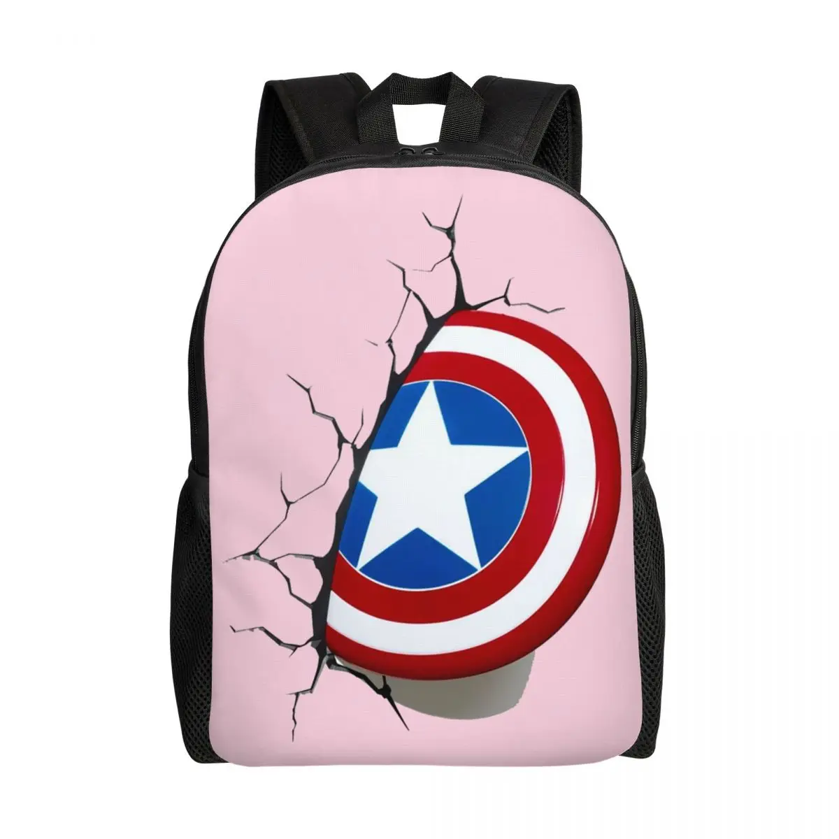 Пользовательский рюкзак Marvel Comics Captain America Shields для мужчин и женщин, водостойкая школьная сумка для колледжа, сумка для книг с принтом
Пользовательский рюкзак Marvel Comics Captain America Shields для мужчин и женщин, водостойкая школьная сумка для колледжа, сумка для книг с принтом