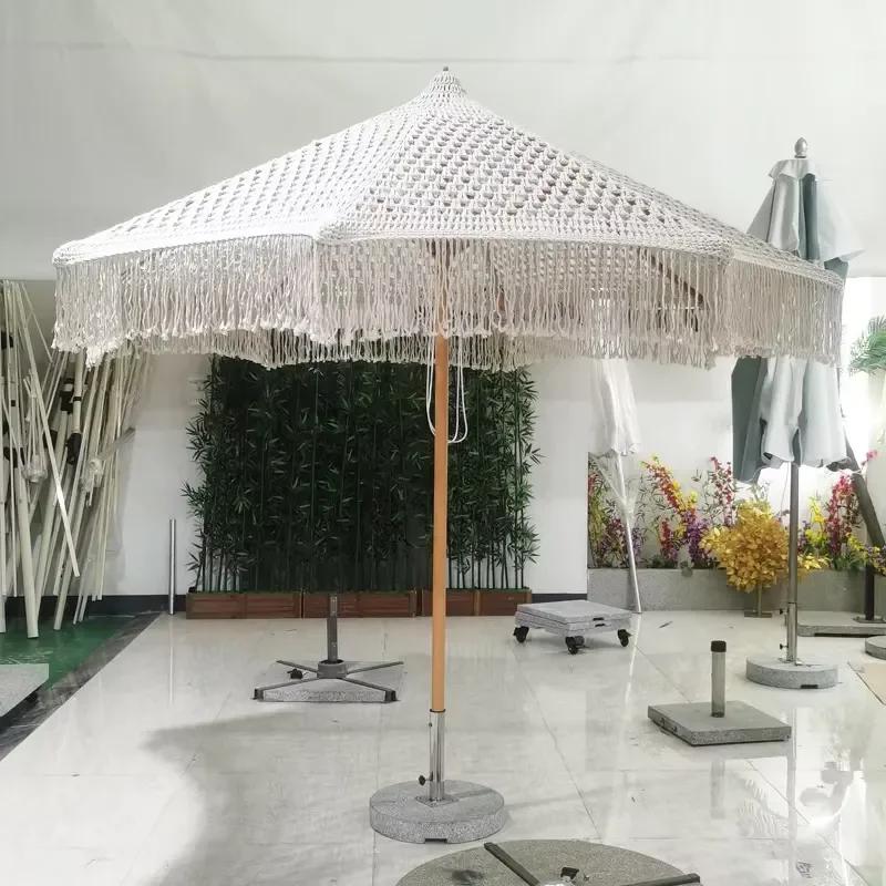 ZUOAN Tassel Beach Umbrella Large Handmade Folding Rope Woven Canopy Sun Wooden Grain Aluminum Pole Macrame
ZUOAN Tassel Beach Umbrella Large Handmade Folding Rope Woven Canopy Sun Wooden Grain Aluminum Pole Macrame