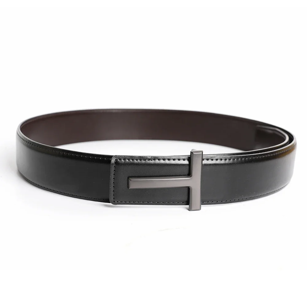 Fashion Business Luxury Designer Brand T Buckle Belt Men High Quality Women Genuine Real Leather Dress Strap for Jeans Waistband
Fashion Business Luxury Designer Brand T Buckle Belt Men High Quality Women Genuine Real Leather Dress Strap for Jeans Waistband