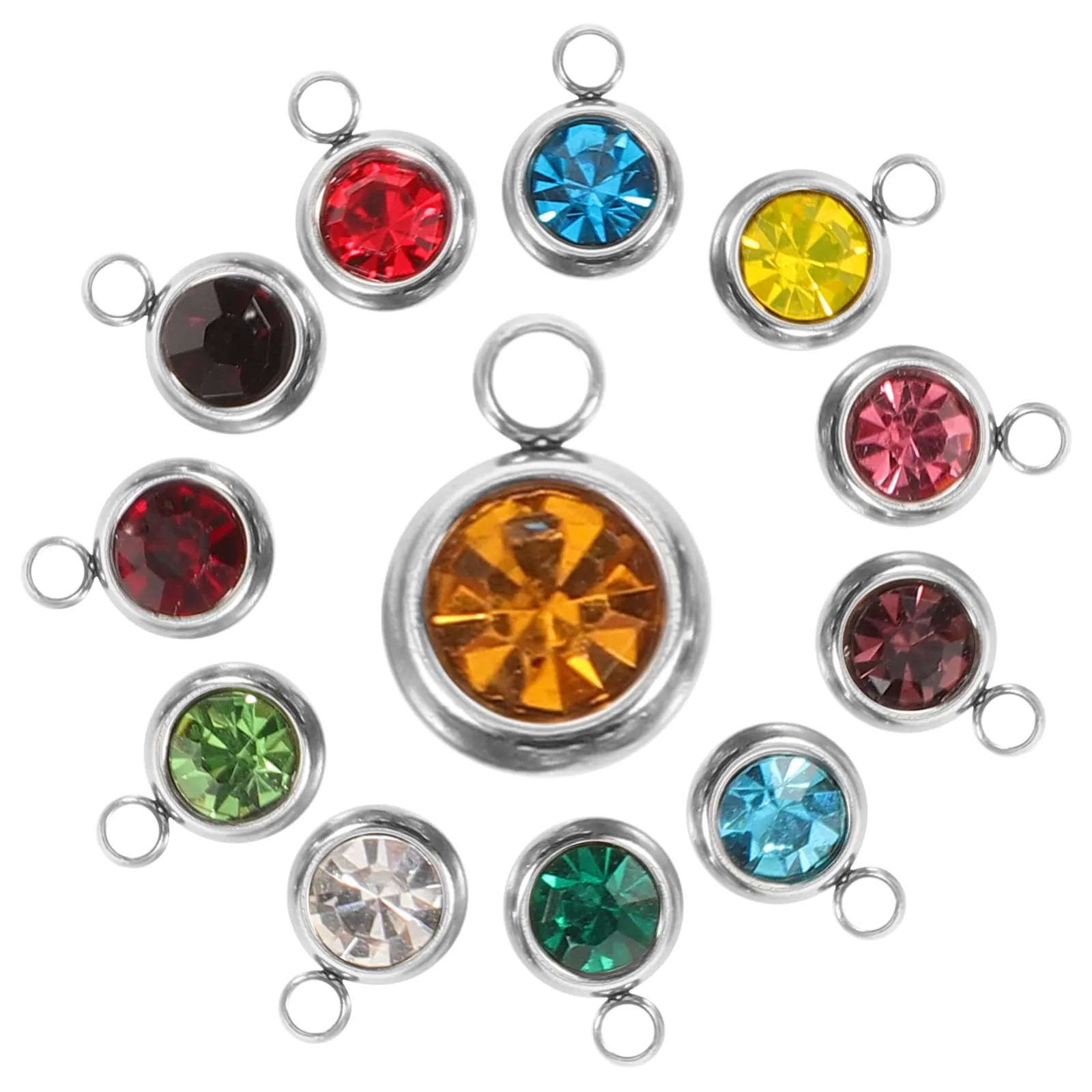 12 Pcs Birthstone Pendant Charm Artificial DIY Jewelry Accessories Stainless Steel For Necklace Bracelet Earring Craft Project
12 Pcs Birthstone Pendant Charm Artificial DIY Jewelry Accessories Stainless Steel For Necklace Bracelet Earring Craft Project