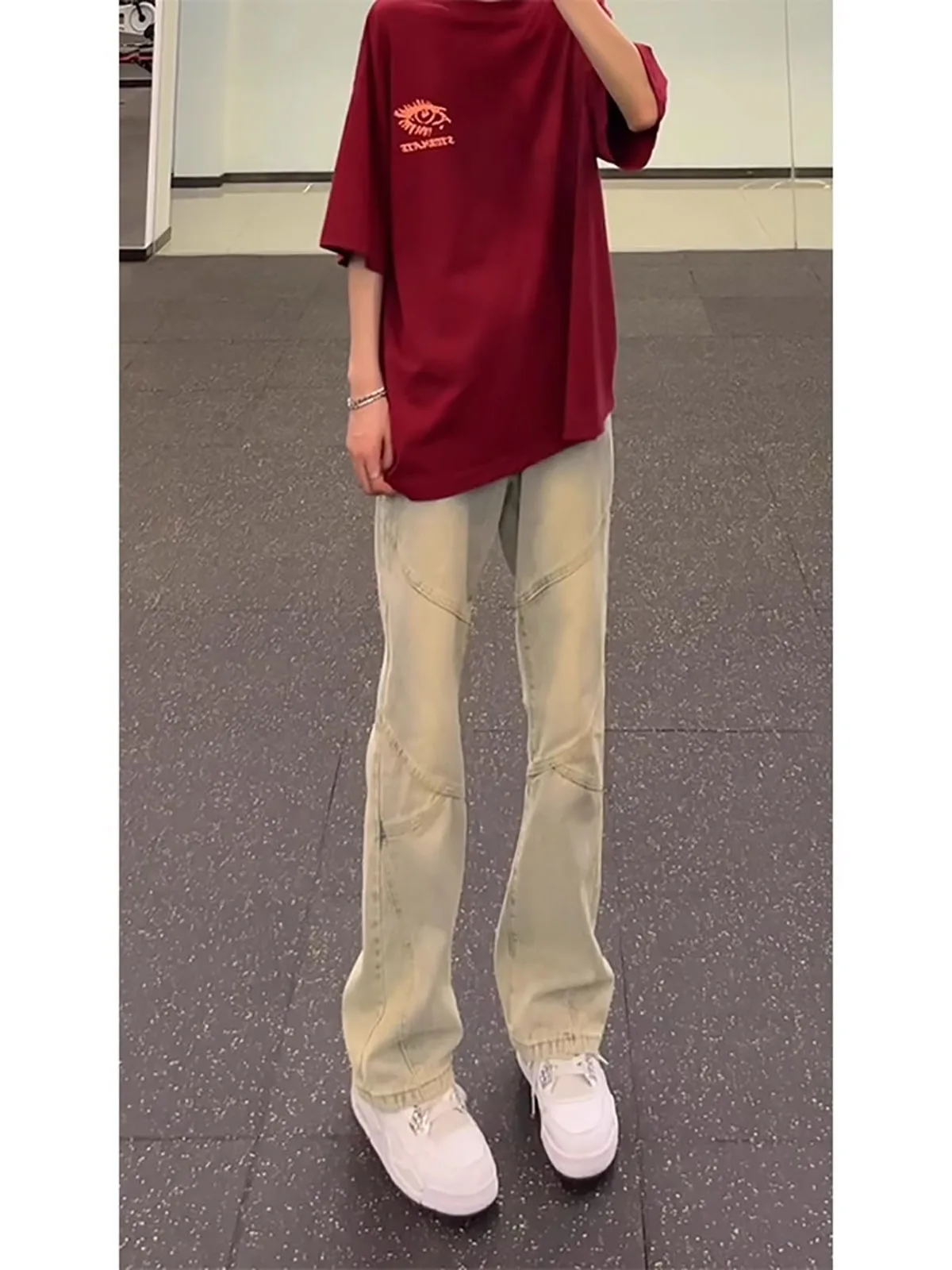 High Waist Patchwork Slimming Straight Leg Jeans Unisex BF High Street Style Vibe Micro Flared Long Trousers for Teens
High Waist Patchwork Slimming Straight Leg Jeans Unisex BF High Street Style Vibe Micro Flared Long Trousers for Teens