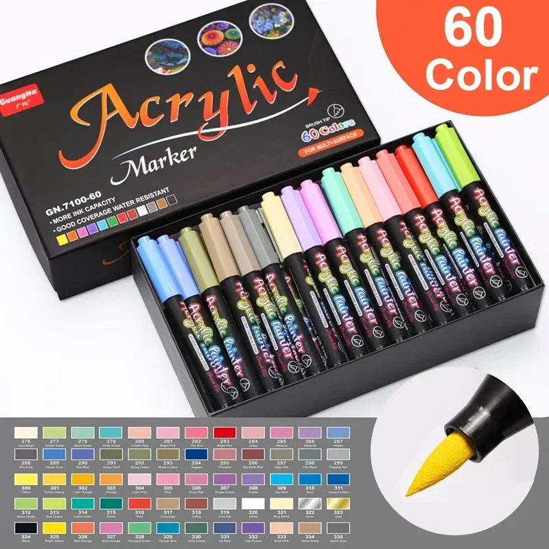 12/60 Colors Acrylic Premium Paint Pen Paint Marker For Calligraphy Graffiti Manga Glass Wood DIY Art Drawing Stationery
12/60 Colors Acrylic Premium Paint Pen Paint Marker For Calligraphy Graffiti Manga Glass Wood DIY Art Drawing Stationery