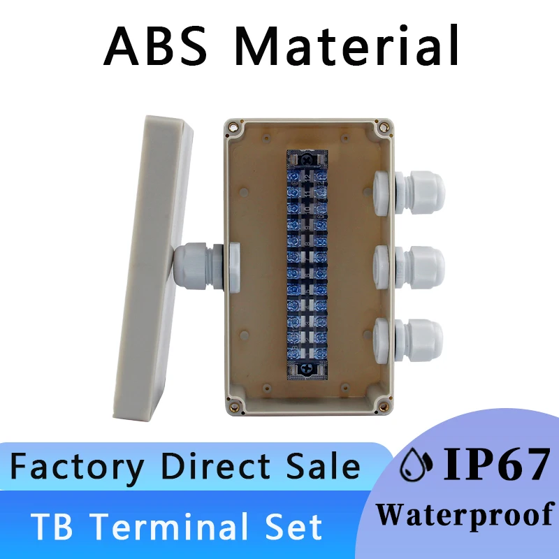 Waterproof Terminal Junction Box Outdoor Electric Cable Branch Box Distribution Case Home Monitor ABS Plastic Industry Enclosure
Waterproof Terminal Junction Box Outdoor Electric Cable Branch Box Distribution Case Home Monitor ABS Plastic Industry Enclosure