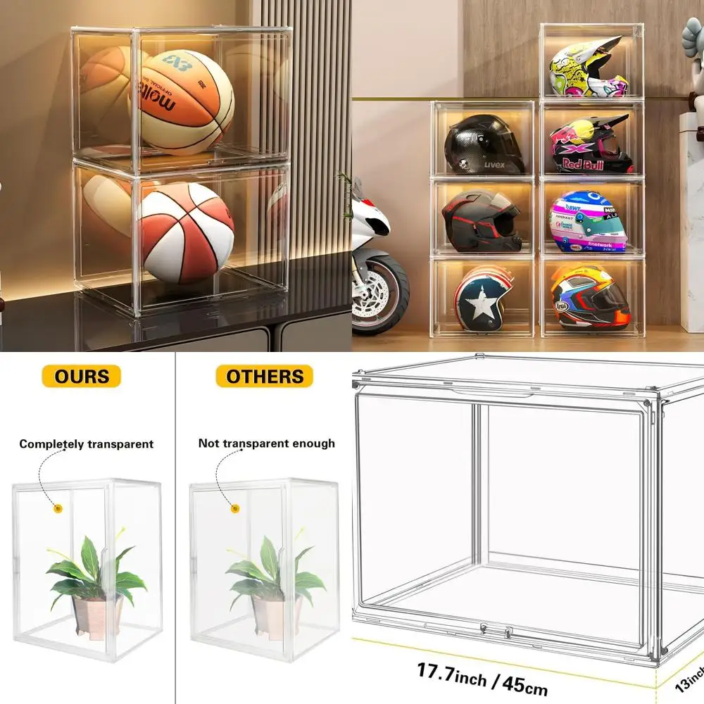 Очень большие штабелируемые прозрачные пластиковые контейнеры для хранения с магнитными крышками, пылезащитные витрины для книг и косметики, большой колл.
Очень большие штабелируемые прозрачные пластиковые контейнеры для хранения с магнитными крышками, пылезащитные витрины для книг и косметики, большой колл.