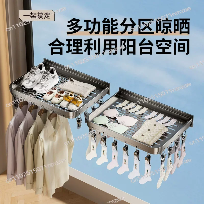Punch Free Folding Clothes Hanger Wall Mounted Drying Rack For Balcony Household Socks Clothes Organizer
Punch Free Folding Clothes Hanger Wall Mounted Drying Rack For Balcony Household Socks Clothes Organizer