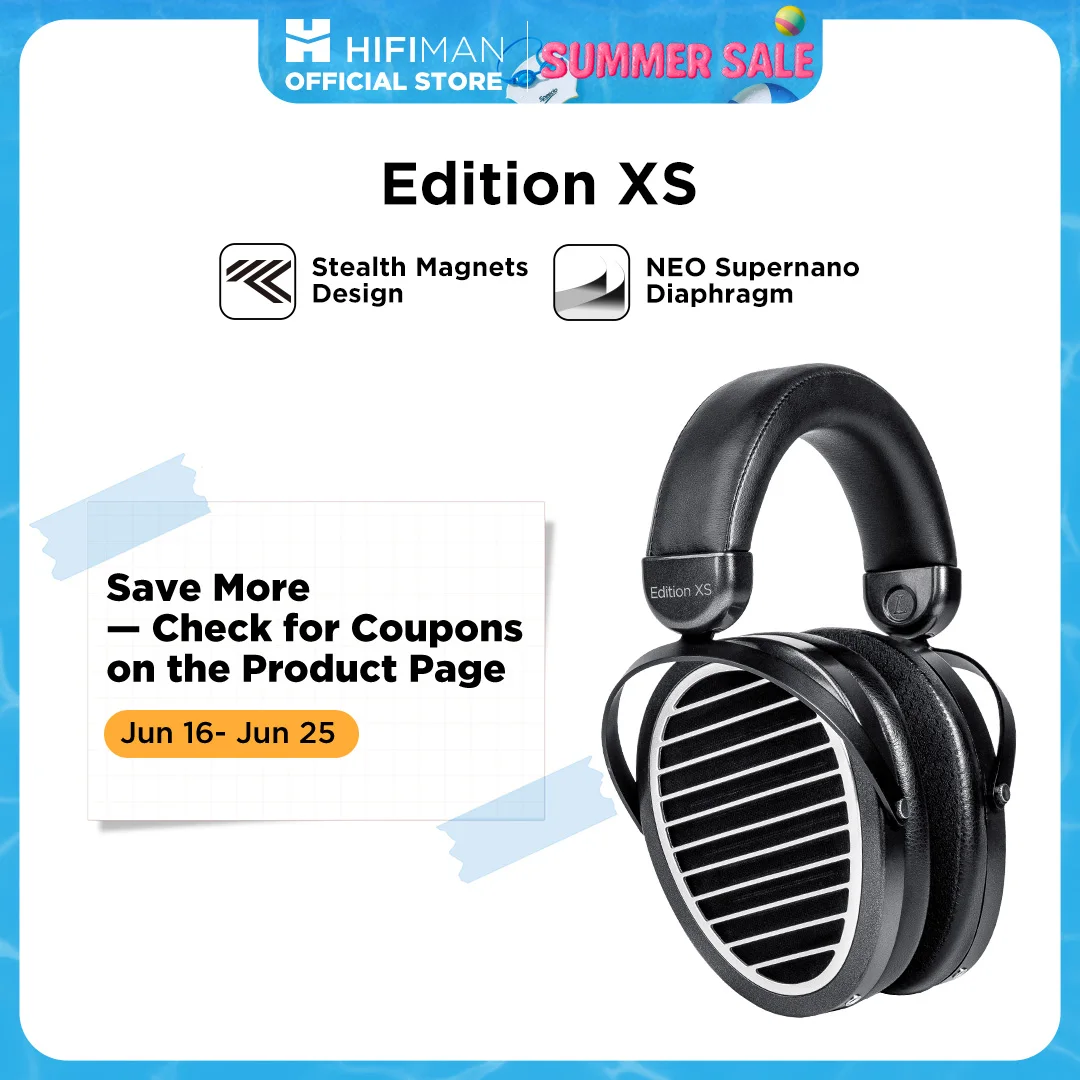 HIFIMAN Edition XS Полноразмерные накладные наушники Hi-Fi с открытой спиной и магнитным дизайном Stealth Magnets Регулируемая повязка на голову
HIFIMAN Edition XS Полноразмерные накладные наушники Hi-Fi с открытой спиной и магнитным дизайном Stealth Magnets Регулируемая повязка на голову