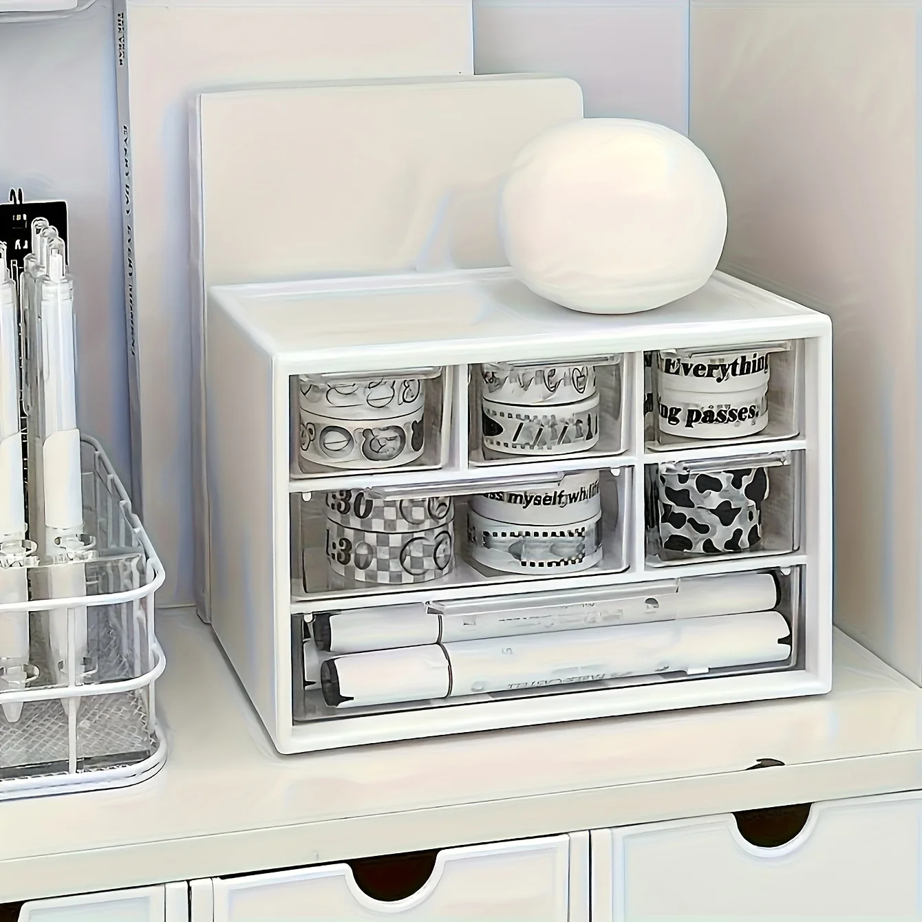 Desktop Organizer with Six Drawers-Spacious and Multifunctional Container,Perfect for Office Supplies,Stationery,Dorm Essentials
Desktop Organizer with Six Drawers-Spacious and Multifunctional Container,Perfect for Office Supplies,Stationery,Dorm Essentials