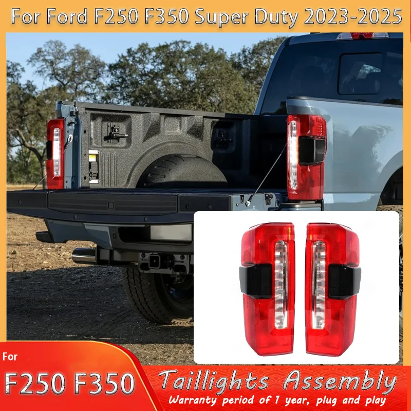 For Ford F250 F350 Super Duty 2023-2025 Tail Light Assembly Pair Blind Spot LED Rear Lamps Smoke Lens Sequential Turn Signal
For Ford F250 F350 Super Duty 2023-2025 Tail Light Assembly Pair Blind Spot LED Rear Lamps Smoke Lens Sequential Turn Signal