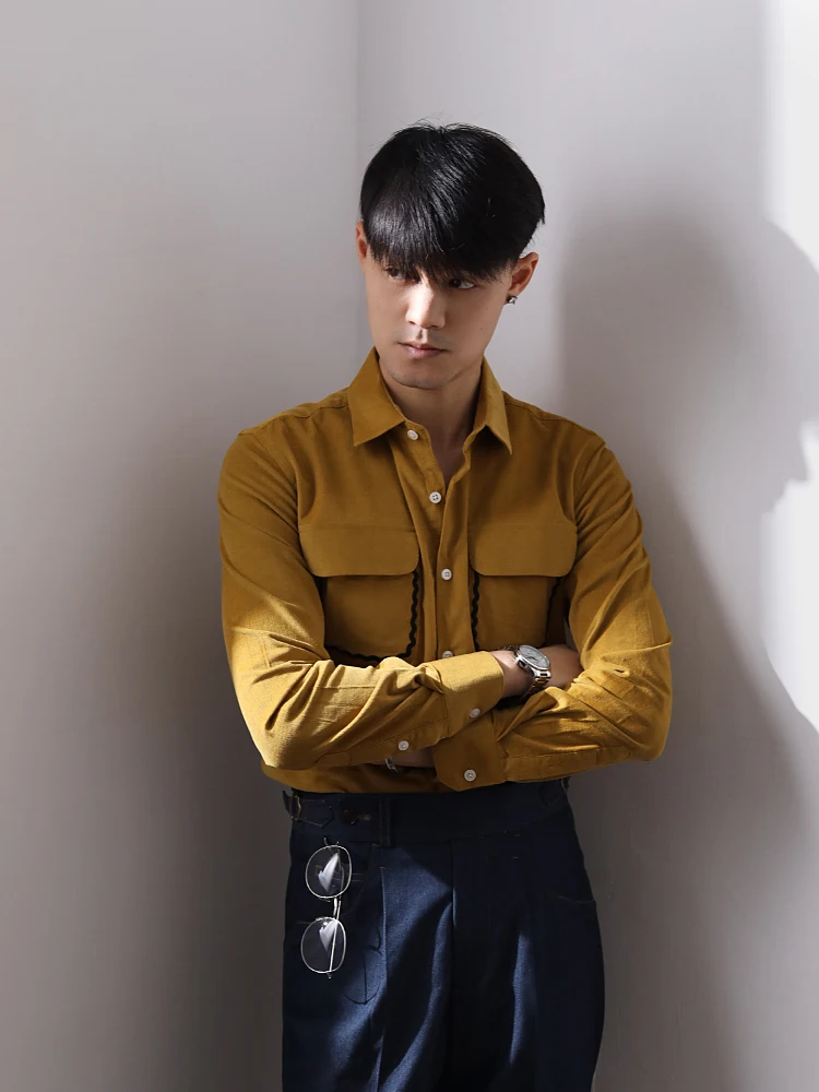 Green Yellow British Retro Nostalgic Corduroy Shirt Casual Pocket Embroidery Slim Fit Cotton Polyester Blend Long Sleeve Shirt
Green Yellow British Retro Nostalgic Corduroy Shirt Casual Pocket Embroidery Slim Fit Cotton Polyester Blend Long Sleeve Shirt