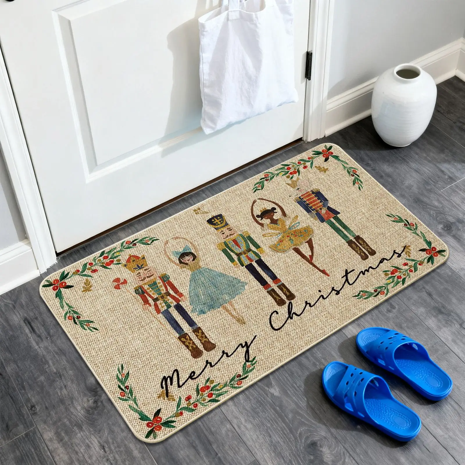Nutcracker Welcome Mat With Watercolor Art, Low-Pile Front Door Rug For Winter And Christmas, Add A Touch Of Joy While Trapping
Nutcracker Welcome Mat With Watercolor Art, Low-Pile Front Door Rug For Winter And Christmas, Add A Touch Of Joy While Trapping