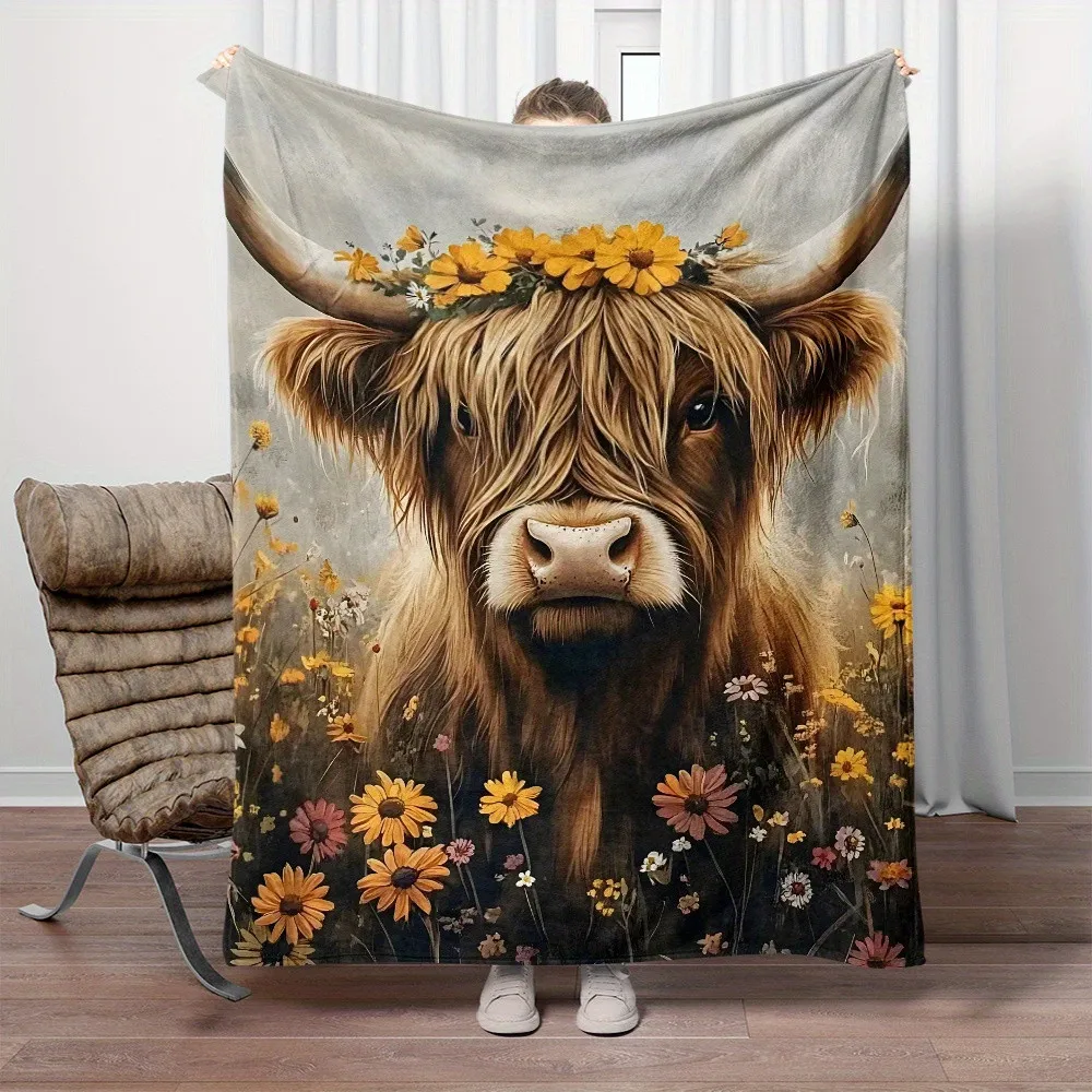 Highland Cow Blanket - Lightweight 200-250g Polyester Flannel Throw
Highland Cow Blanket - Lightweight 200-250g Polyester Flannel Throw