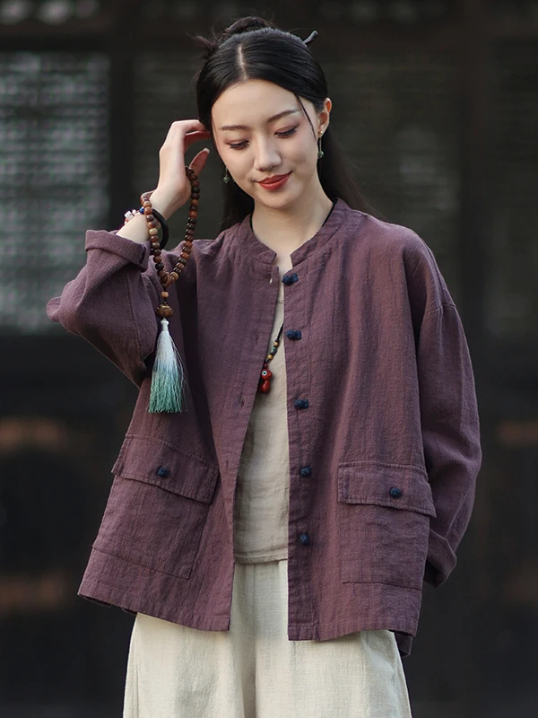 New Chinese Style Women's Shirt Artistic Retro Cotton Linen Button Tea Costume Autumn Open Cardigan Outerwear Breathable Thin...
New Chinese Style Women's Shirt Artistic Retro Cotton Linen Button Tea Costume Autumn Open Cardigan Outerwear Breathable Thin...