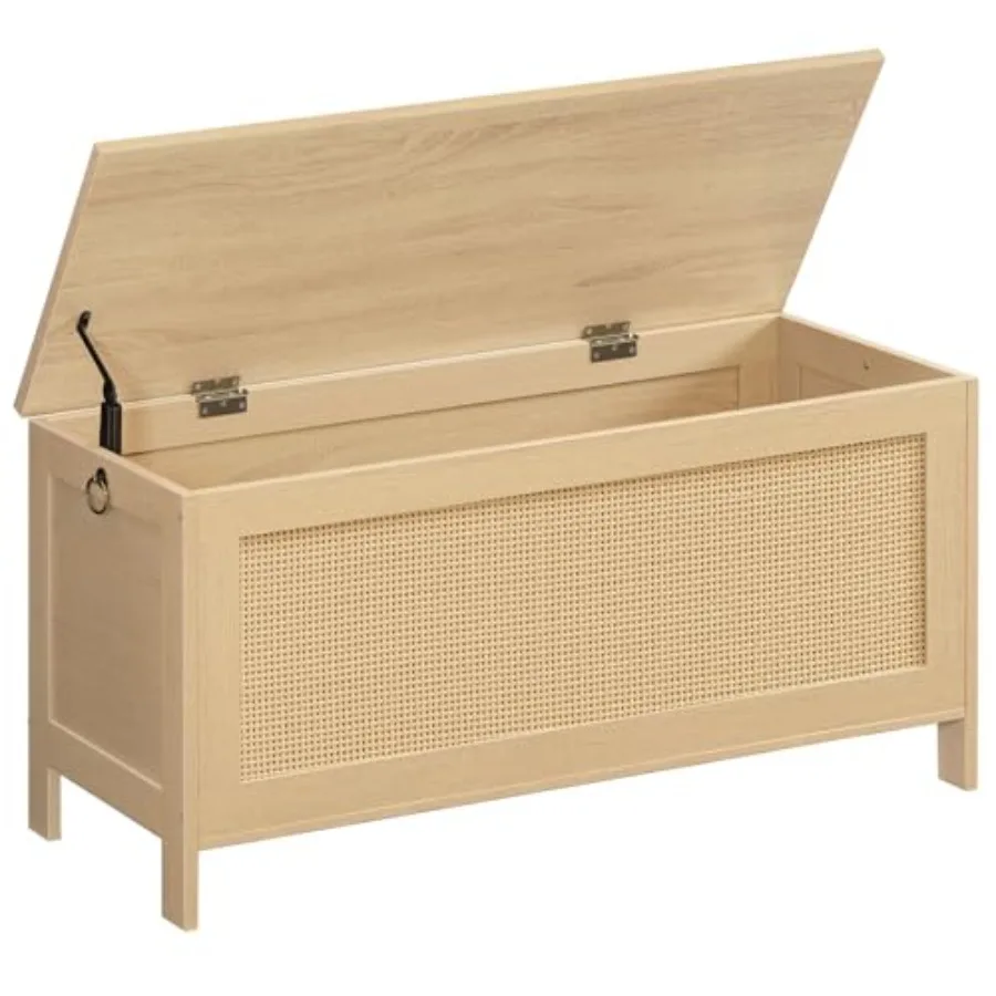 39.4'' Storage Bench, Large Toy Box, Storage Chest with Faux Rattan Decoration, Toy Storage Organizer, Safety Hinge and Sturdy
39.4'' Storage Bench, Large Toy Box, Storage Chest with Faux Rattan Decoration, Toy Storage Organizer, Safety Hinge and Sturdy