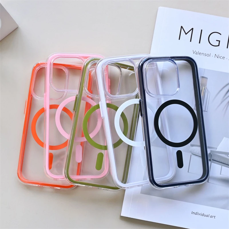 Magnetic Magsafing Protective Case for iPhone 15 16 14 Pro Max Candy Color Wireless Charging Magnet Anti-fall Bumper Cover Shell
Magnetic Magsafing Protective Case for iPhone 15 16 14 Pro Max Candy Color Wireless Charging Magnet Anti-fall Bumper Cover Shell