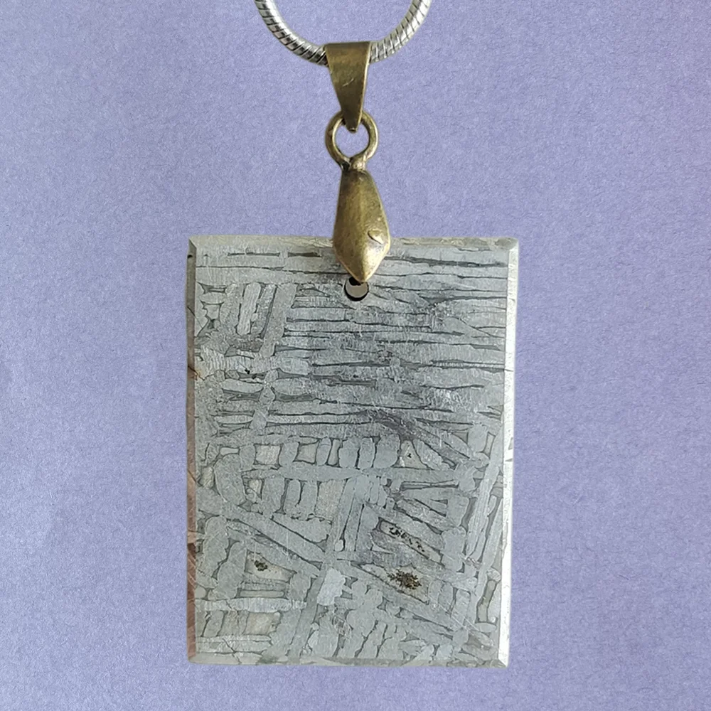 Muonionalusta Iron Meteorite Pendant Natural Meteorite Material Pendant Collection - QD109
Muonionalusta Iron Meteorite Pendant Natural Meteorite Material Pendant Collection - QD109