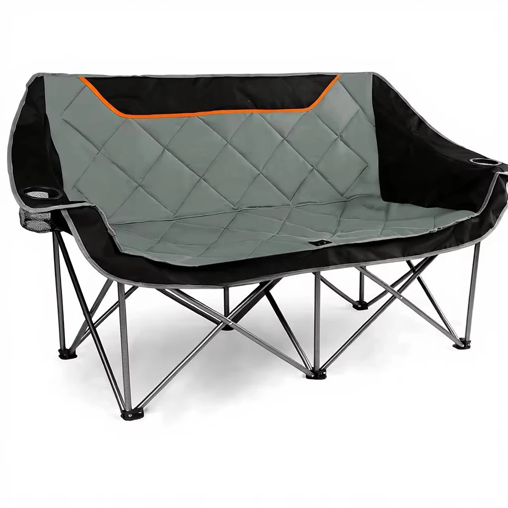 Oversized Fully Padded L-Shape Camping Chair Folding Loveseat Heavy Duty Quad Fold Arm Cup Holder 650 LBS Capacity
Oversized Fully Padded L-Shape Camping Chair Folding Loveseat Heavy Duty Quad Fold Arm Cup Holder 650 LBS Capacity