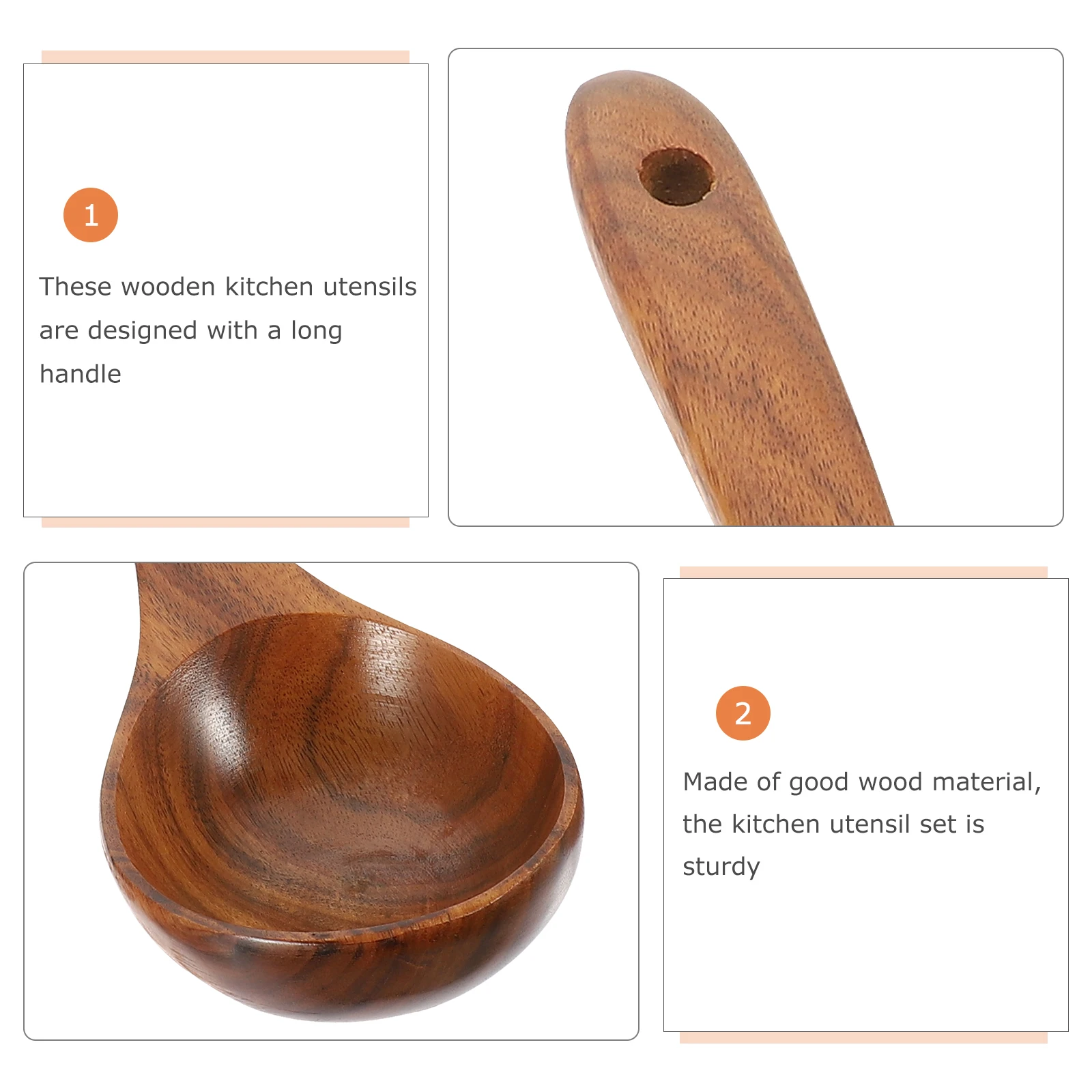 1 Wooden Kitchen Utensil For Non-Stick Pan Long Handle Cooking Spatula Soup Spoon Colander Spoon Stir Fry Tools Gift For 
1 Wooden Kitchen Utensil For Non-Stick Pan Long Handle Cooking Spatula Soup Spoon Colander Spoon Stir Fry Tools Gift For