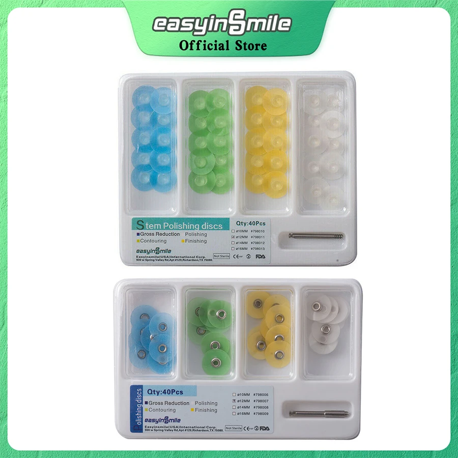 EASYINSMILE 40Pcs Dental Polishing Discs Composite Resin Polisher Disc Glass Ionomer Restorations Autoclavable Dental Material
EASYINSMILE 40Pcs Dental Polishing Discs Composite Resin Polisher Disc Glass Ionomer Restorations Autoclavable Dental Material