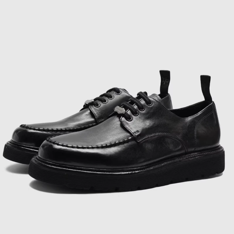 Italian Style Retro Washed Horse Leather Derby Shoes for Men's Spring Comfortable Breathable Horsehide Handmade Male Dress Shoes
Italian Style Retro Washed Horse Leather Derby Shoes for Men's Spring Comfortable Breathable Horsehide Handmade Male Dress Shoes