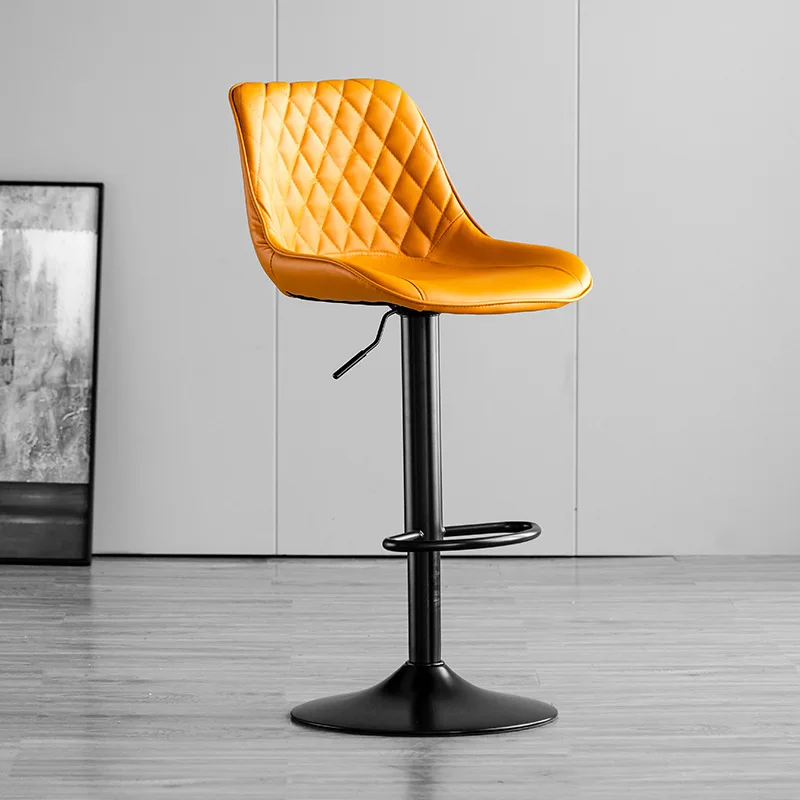 Modern Simple Nordic Luxury Bar Stool Chair Adjustable Iron Art with PU Leather Backrest for Home Use & Living Room
Modern Simple Nordic Luxury Bar Stool Chair Adjustable Iron Art with PU Leather Backrest for Home Use & Living Room