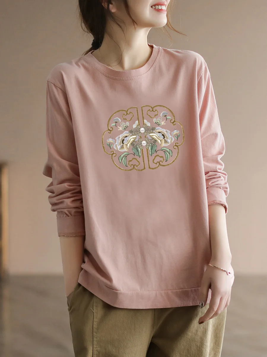 Women's plus Size Cotton Long Sleeve T-Shirt Pink Underwear Top Casual Comfortable Breathable Inner Wear for Autumn Winter
Women's plus Size Cotton Long Sleeve T-Shirt Pink Underwear Top Casual Comfortable Breathable Inner Wear for Autumn Winter
