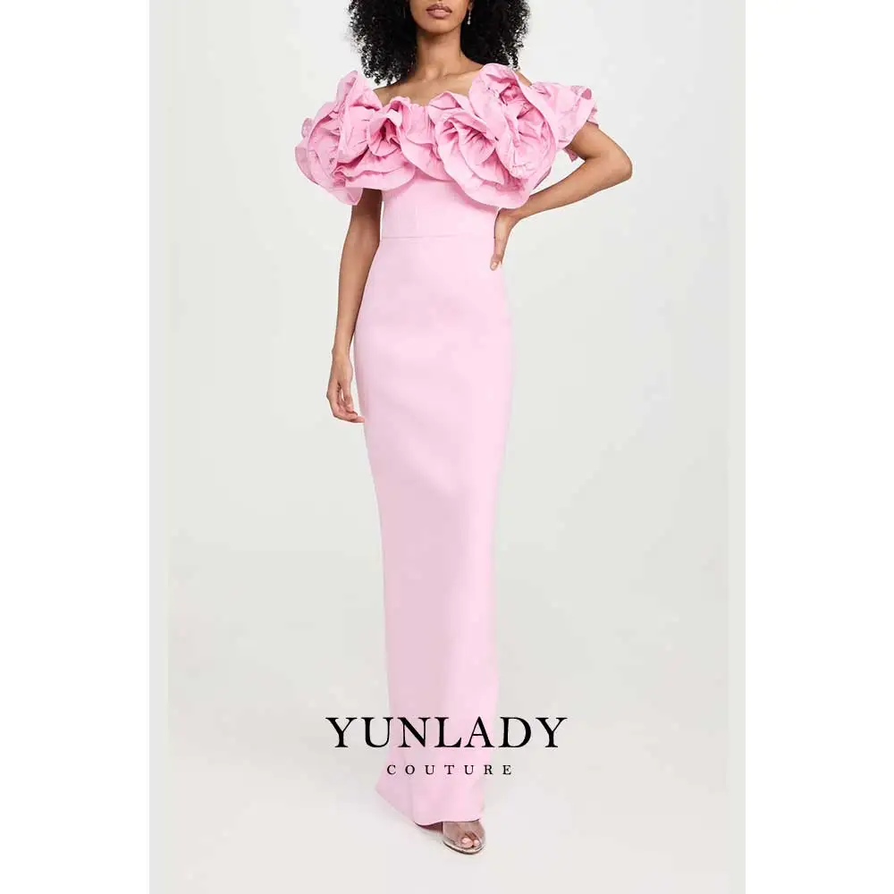 YUNLAN's Gorgeous Pink Ruffled 3D Floral Maxi Evening Gown - 2026 Wedding Party Guest Haute Couture Evening Gown
YUNLAN's Gorgeous Pink Ruffled 3D Floral Maxi Evening Gown - 2026 Wedding Party Guest Haute Couture Evening Gown