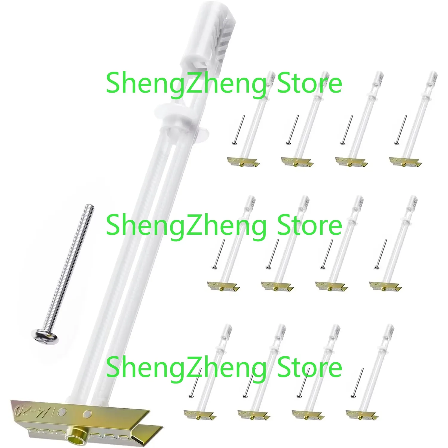 12Pcs Drywall Anchor with Included Bolts for 1/4”-20, Heavy Duty Hollow for TV Mounting Kit, Hollow Wall 1/2” Drywall
12Pcs Drywall Anchor with Included Bolts for 1/4”-20, Heavy Duty Hollow for TV Mounting Kit, Hollow Wall 1/2” Drywall