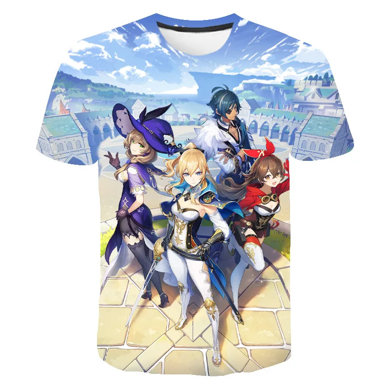 Hot Game Genshin Impact Tshirt New Fashion 3D Printed T Shirt Summer Men Women Kids Short Sleeve Boy Girl Kids Casual Cool Tops
Hot Game Genshin Impact Tshirt New Fashion 3D Printed T Shirt Summer Men Women Kids Short Sleeve Boy Girl Kids Casual Cool Tops