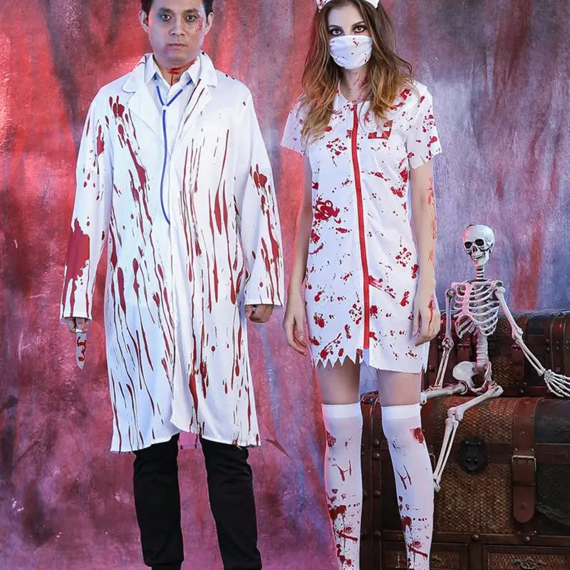 Halloween Couple's Nurse Doctor Uniform Bloodstained Mary Stage Costume Men Doctor Infected Nurse Outfit Women's Traditional ...
Halloween Couple's Nurse Doctor Uniform Bloodstained Mary Stage Costume Men Doctor Infected Nurse Outfit Women's Traditional ...