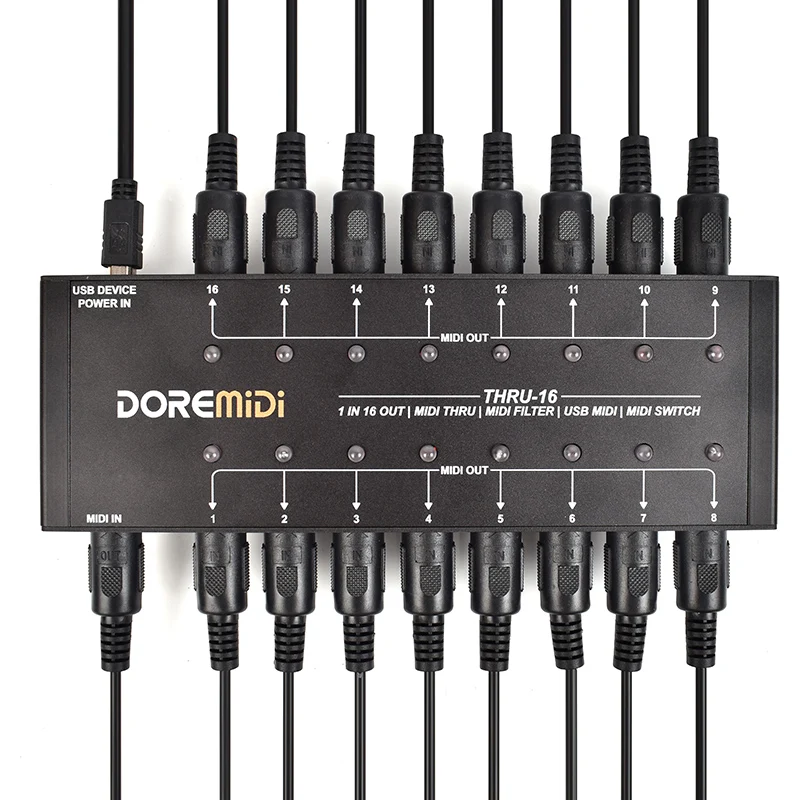 DOREMiDi MIDI THRU-16 Box Filter&Switch Controller
DOREMiDi MIDI THRU-16 Box Filter&Switch Controller