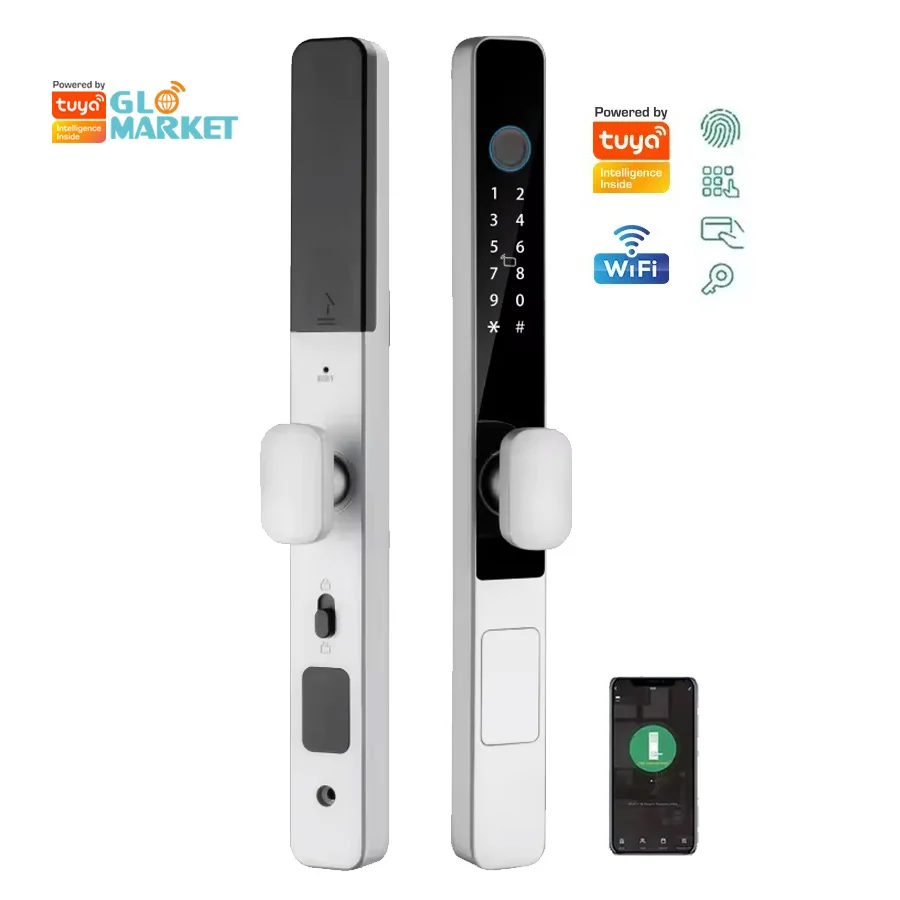 Glomarket Smart Tuya Wi-Fi дверной замок водонепроницаемый мостовой вырез алюминиевый умный замок приложение дистанционное управление отпечаток пальца с дверным звонком
Glomarket Smart Tuya Wi-Fi дверной замок водонепроницаемый мостовой вырез алюминиевый умный замок приложение дистанционное управление отпечаток пальца с дверным звонком