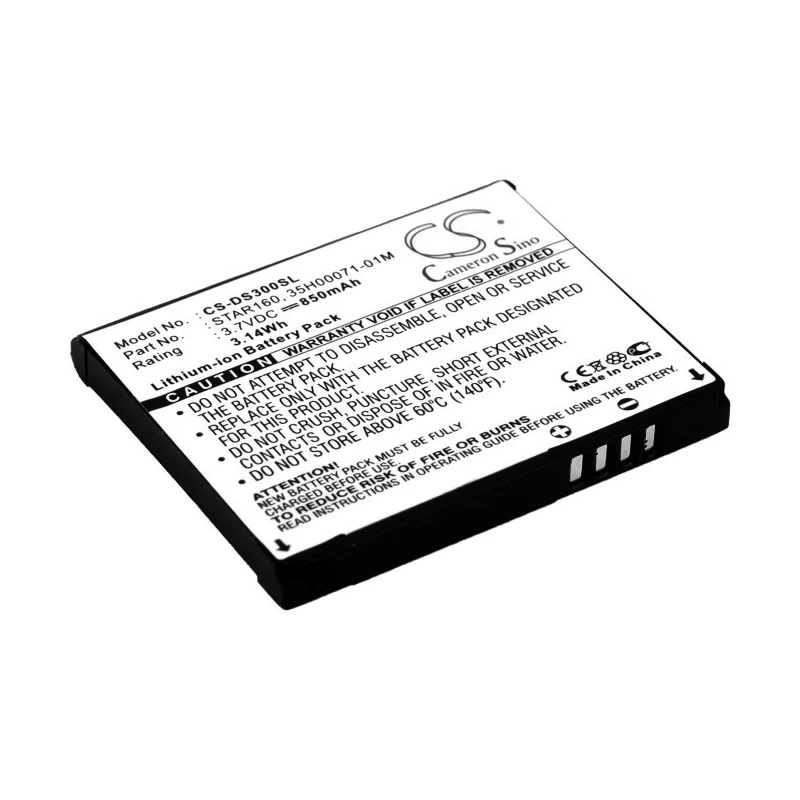 Mobile, SmartPhone Replacement Battery For I-Mate: Smartflip STAR160--850mAh / 3.14Wh--3.7V--Li-ion
Mobile, SmartPhone Replacement Battery For I-Mate: Smartflip STAR160--850mAh / 3.14Wh--3.7V--Li-ion