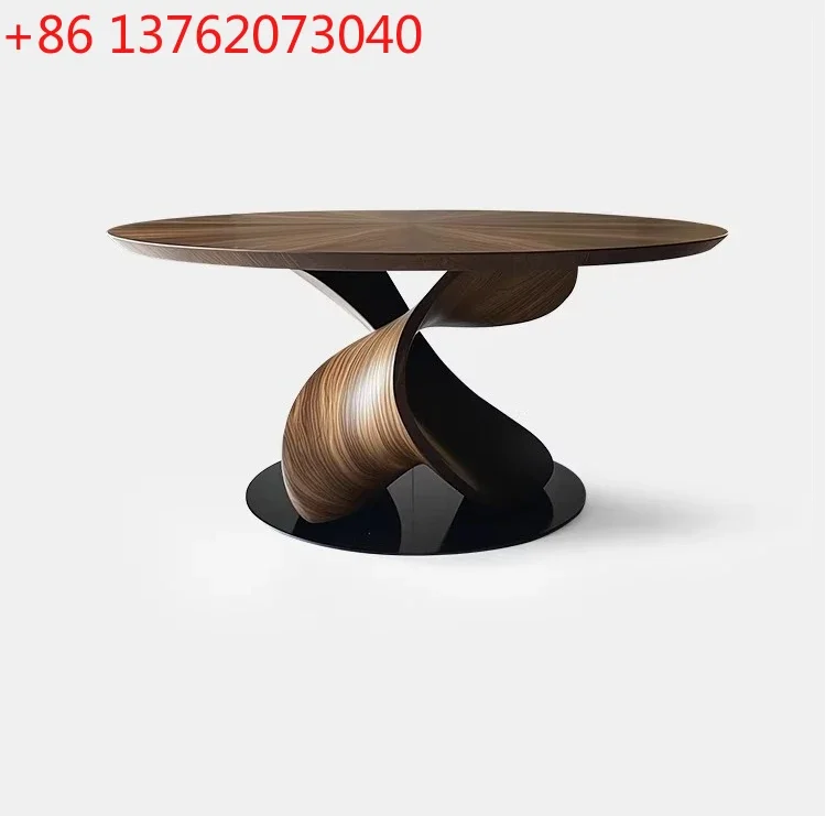 Designer all-solid wood round dining table high-end villa living room home round table
Designer all-solid wood round dining table high-end villa living room home round table