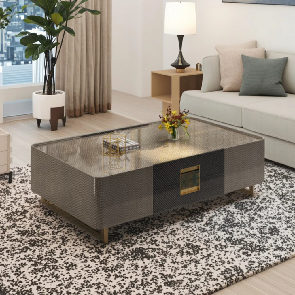 Журнальный столик-трансформер для гостиной в итальянском современном стиле: прямоугольный приставной столик и подставка под телевизор для дома и отеля
Журнальный столик-трансформер для гостиной в итальянском современном стиле: прямоугольный приставной столик и подставка под телевизор для дома и отеля