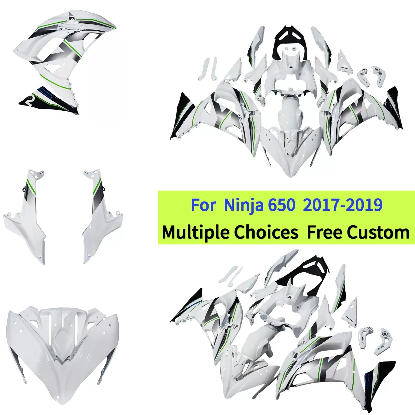 Полный комплект обтекателей для мотоцикла Kawasaki 2017 2018 2019 Ninja650R Ninja 650 ER-6F ER6F, пластиковые детали кузова, аксессуары
Полный комплект обтекателей для мотоцикла Kawasaki 2017 2018 2019 Ninja650R Ninja 650 ER-6F ER6F, пластиковые детали кузова, аксессуары