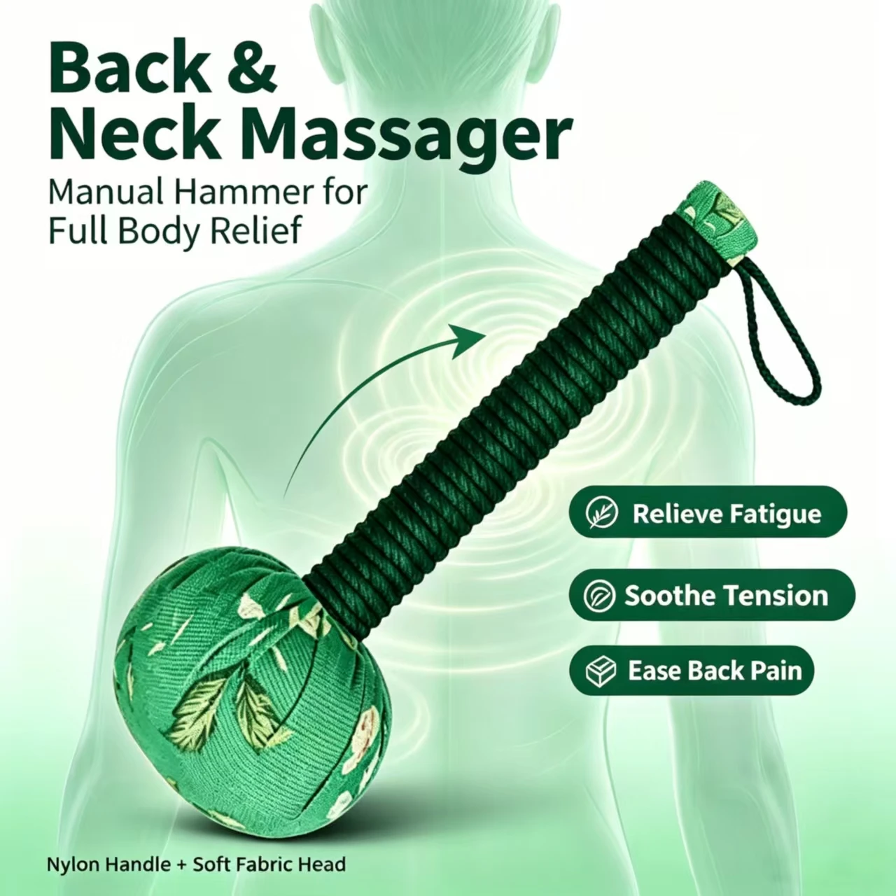 Long-Handled Wormwood Massage Hammer for Lymphatic Drainage - Manual Full Body & Back Relief, Stress Reduction, Nylon Material
Long-Handled Wormwood Massage Hammer for Lymphatic Drainage - Manual Full Body & Back Relief, Stress Reduction, Nylon Material