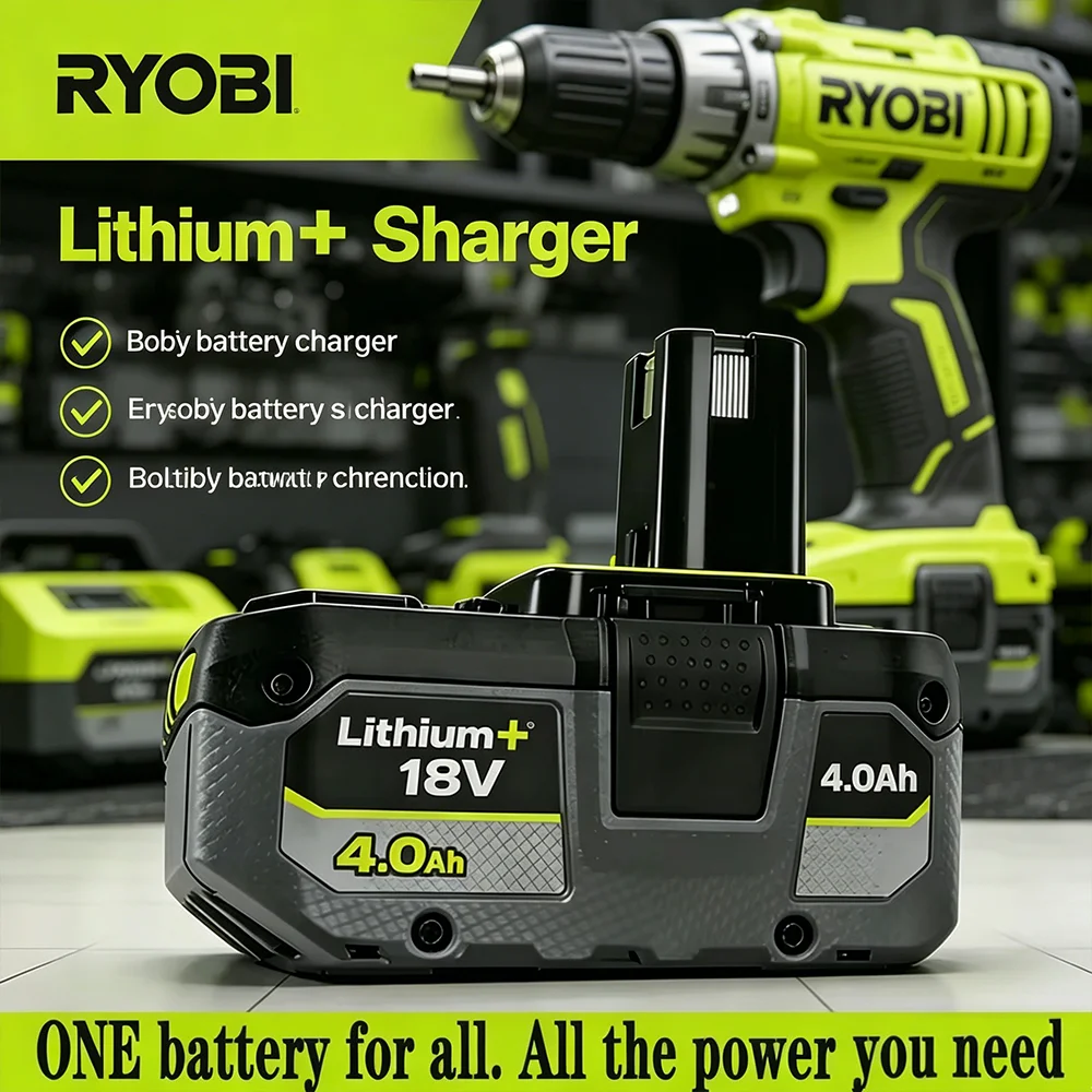 High Capacity 18V Lithium Battery RYOBI ONE+ Series P107 P108 Rechargeable Power Tool Battery Long Lasting Low Self Discharge
High Capacity 18V Lithium Battery RYOBI ONE+ Series P107 P108 Rechargeable Power Tool Battery Long Lasting Low Self Discharge
