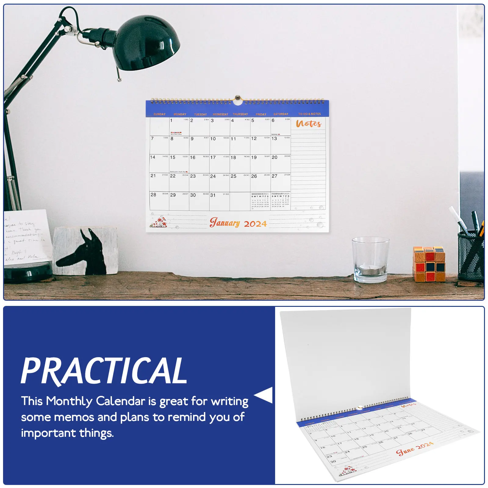 Household Wall Calendar Monthly Hanging Planner with Clear Printing Smooth Surface for Office Home Daily Planning and Gifting
Household Wall Calendar Monthly Hanging Planner with Clear Printing Smooth Surface for Office Home Daily Planning and Gifting