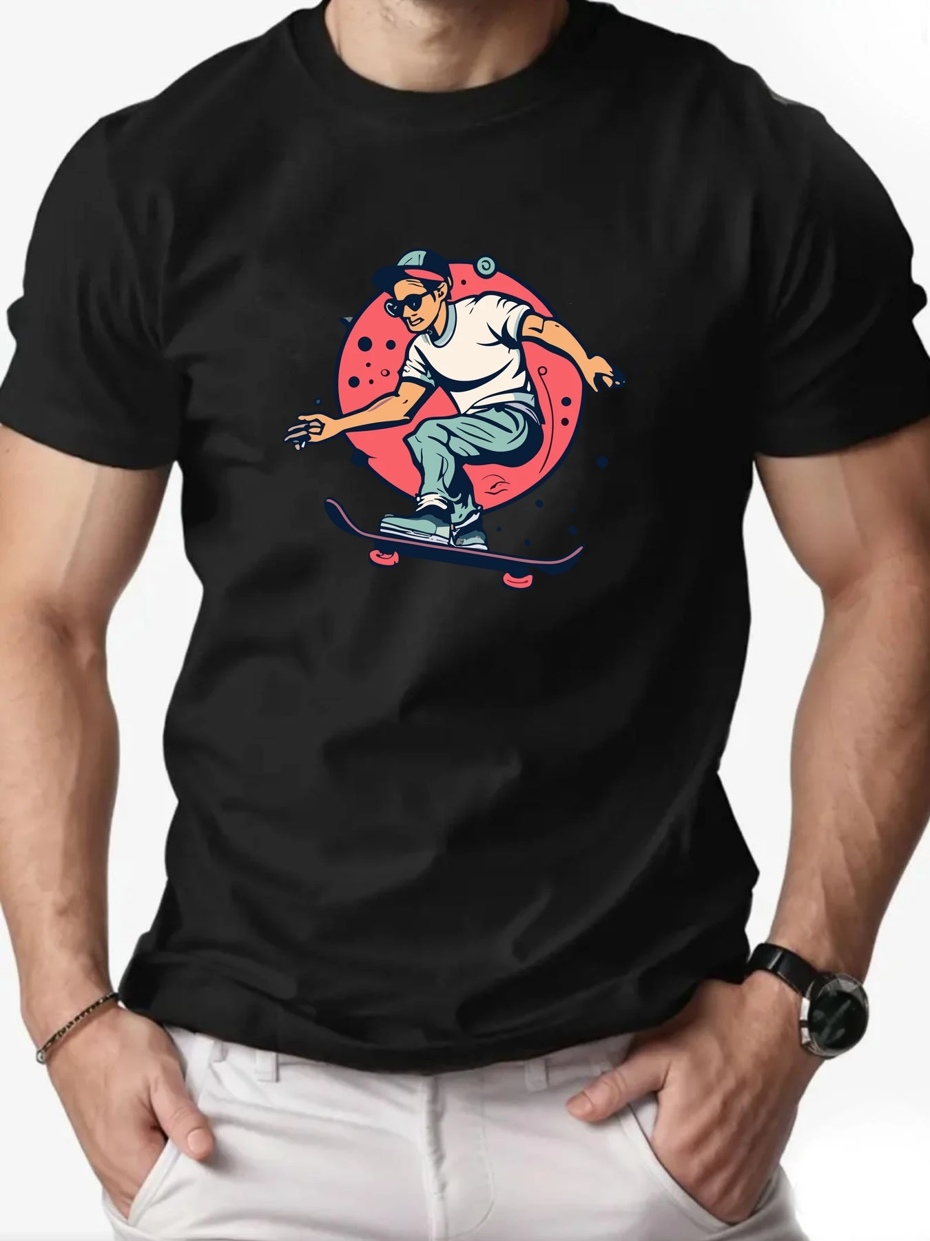 Men's T-Shirt Cartoon Skateboard Pattern Printed Fashion Leisure Sports Men's Round Neck T-shirt High Quality Men's Clothing
Men's T-Shirt Cartoon Skateboard Pattern Printed Fashion Leisure Sports Men's Round Neck T-shirt High Quality Men's Clothing