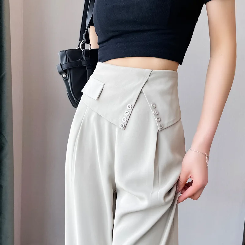 High waist suit pants women's new thin chiffon narrow wide-leg pants in summer 2024 irregular straight pants
High waist suit pants women's new thin chiffon narrow wide-leg pants in summer 2024 irregular straight pants