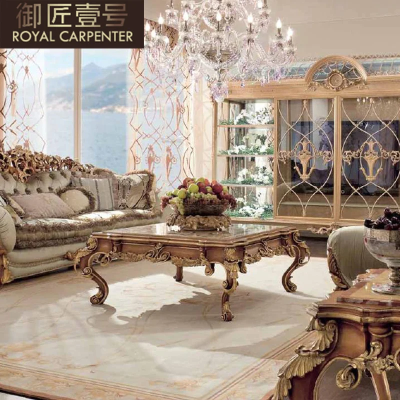 Luxurious European style living room furniture large family villa coffee table tea table European solid wood coffee table
Luxurious European style living room furniture large family villa coffee table tea table European solid wood coffee table