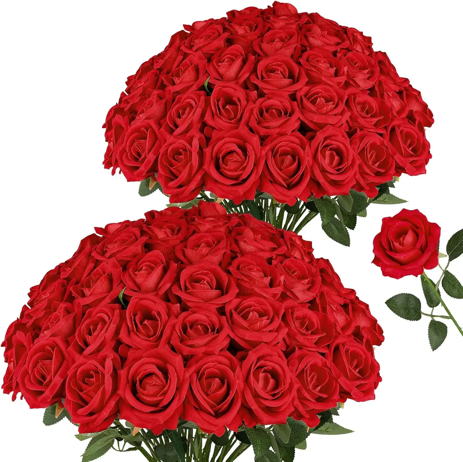 96 Pcs Red Velvet Artificial Roses with Bendable Stems for Wedding Bouquets, Party Decor, Home, Valentine's Day, Mother's Day
96 Pcs Red Velvet Artificial Roses with Bendable Stems for Wedding Bouquets, Party Decor, Home, Valentine's Day, Mother's Day