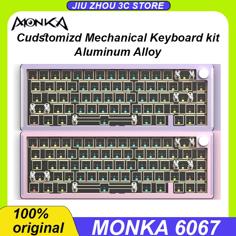 Monka 6067 Mechanical Keyboard Kit Aluminium Alloy Cnc 66keys Wired Rgb Backlight Hot-Swap Customized Esports Pc Gaming Keyboard
Monka 6067 Mechanical Keyboard Kit Aluminium Alloy Cnc 66keys Wired Rgb Backlight Hot-Swap Customized Esports Pc Gaming Keyboard