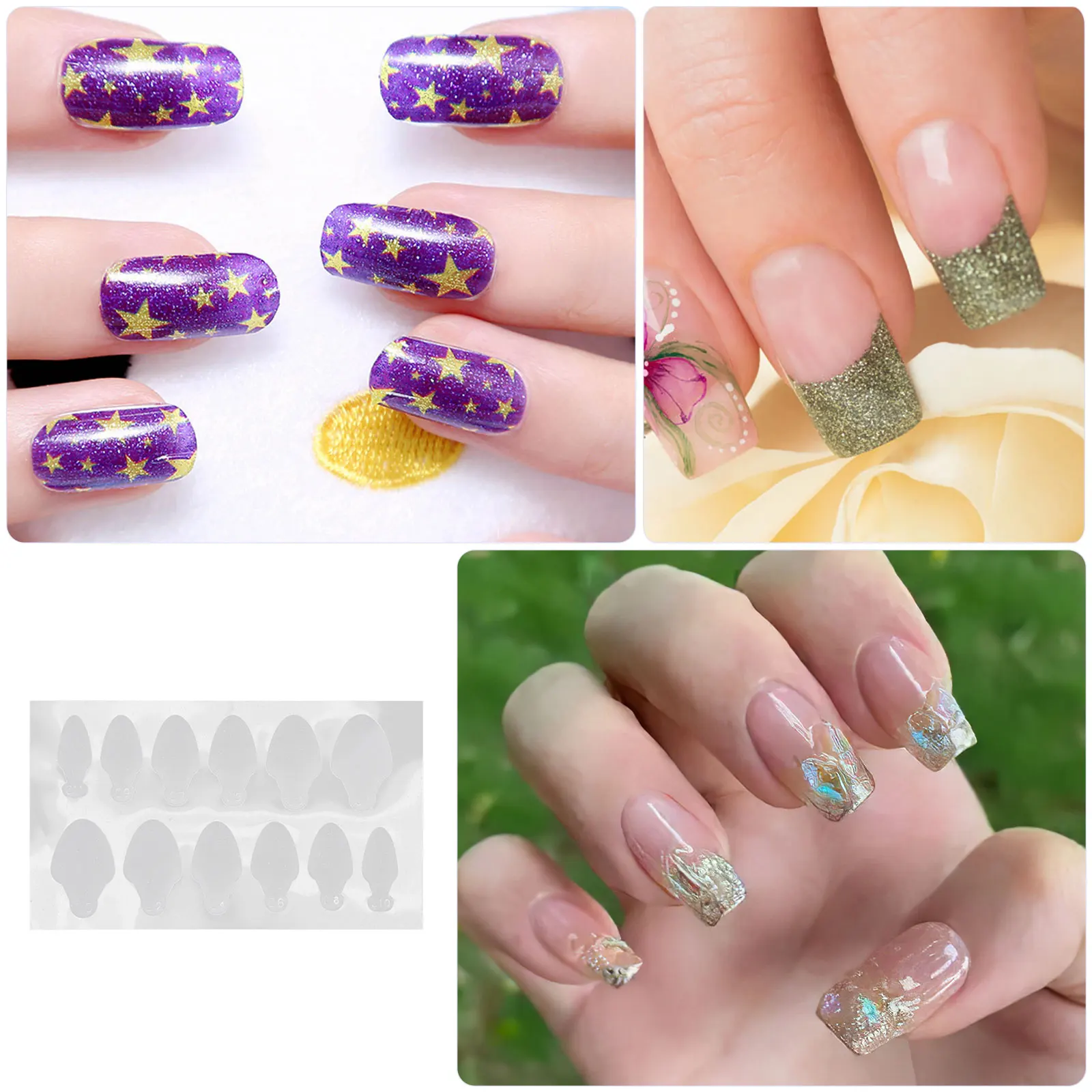 Crystal Nail Stickers Silicone Extension Film Polish Tools French Tip DIY Art Decals Nail Form Sticker Manicure 
Crystal Nail Stickers Silicone Extension Film Polish Tools French Tip DIY Art Decals Nail Form Sticker Manicure