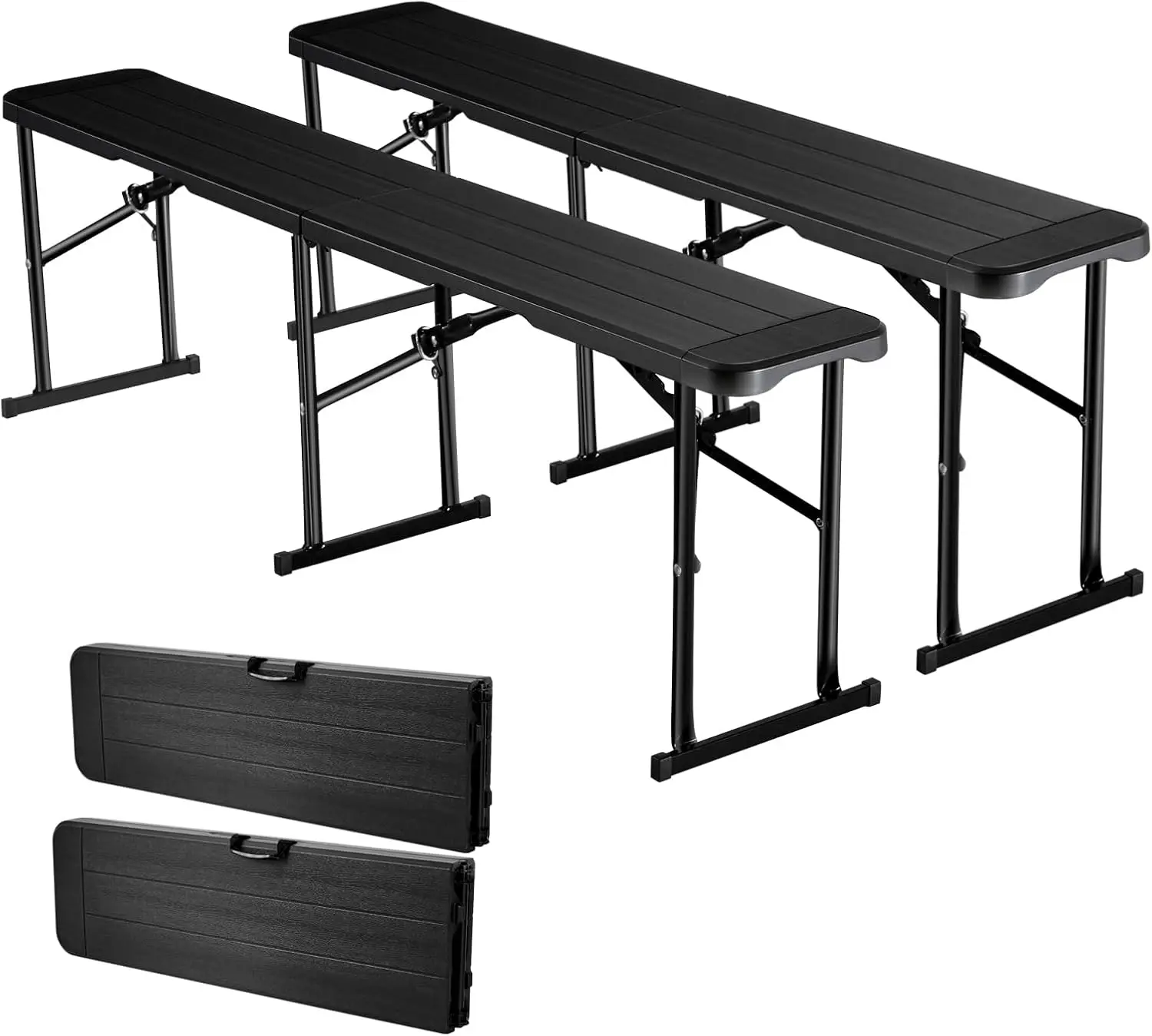 6 ft Portable Folding Bench for Outdoor Picnic Camping Dining, Foldable HDPE Seat Garden Soccer Multipurpose Activities, Black
6 ft Portable Folding Bench for Outdoor Picnic Camping Dining, Foldable HDPE Seat Garden Soccer Multipurpose Activities, Black