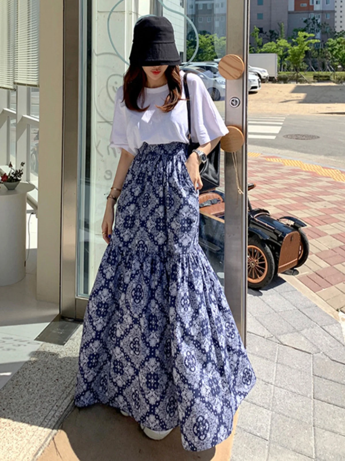 n Floral Print f Skirt Elastic Waist Geometric Pattern Ethnic Sle Long Skirt with Lace Hem Korean Sle Commute
n Floral Print f Skirt Elastic Waist Geometric Pattern Ethnic Sle Long Skirt with Lace Hem Korean Sle Commute