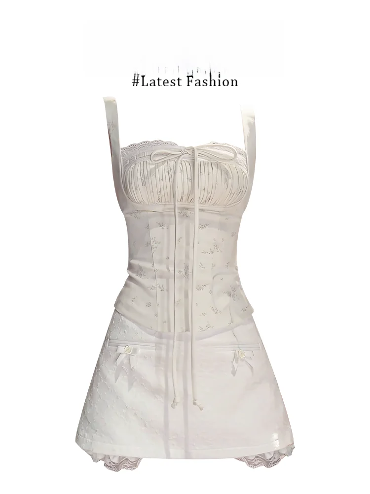 Parkyeon Spring Korean Style Pure Desire White Waist-Cinching Knot Floral Top Slimming Half-length Skirt Two-piece Set
Parkyeon Spring Korean Style Pure Desire White Waist-Cinching Knot Floral Top Slimming Half-length Skirt Two-piece Set