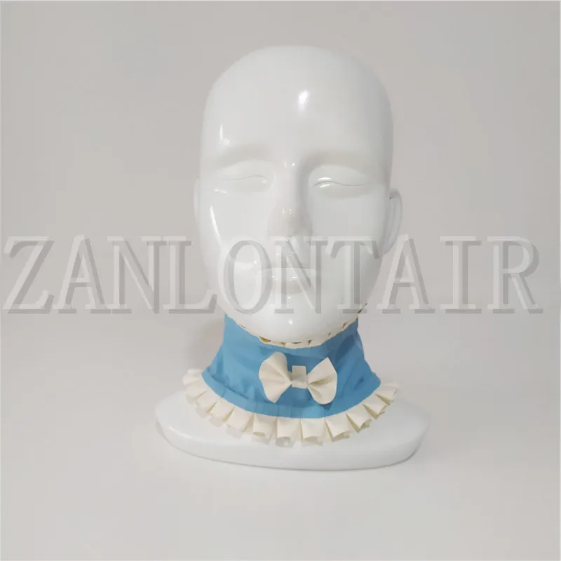 Erotic lingerie Unisex Princess Style Dance Club Handmade Latex Blue with white purfle bow-knot Goth Neck Harness Belt Collar
Erotic lingerie Unisex Princess Style Dance Club Handmade Latex Blue with white purfle bow-knot Goth Neck Harness Belt Collar