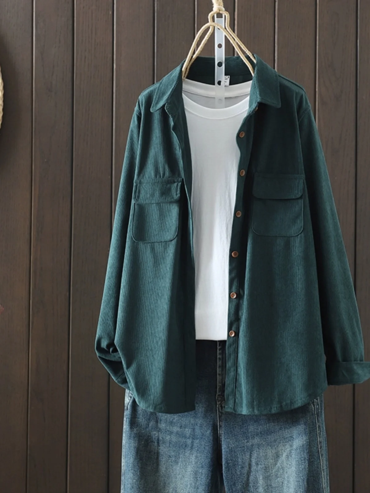 Women's Vintage Corduroy Shirt Long Sleeve Open Cardigan Short Outerwear Spring Autumn Fashion Commute Style Loose Fit
Women's Vintage Corduroy Shirt Long Sleeve Open Cardigan Short Outerwear Spring Autumn Fashion Commute Style Loose Fit