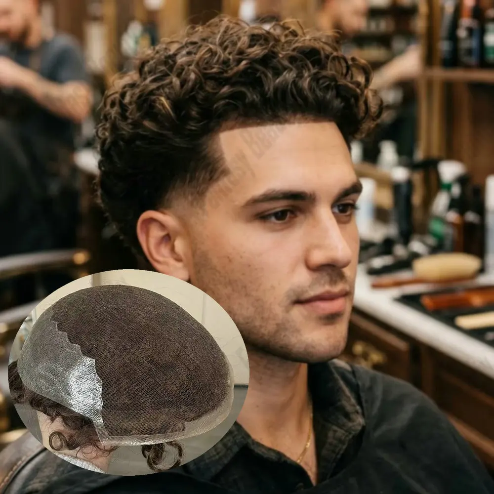 20MM Curly Men's Toupee Male Hair Prosthesis Grey Black European Human Hair Undetectable Q6Swiss Lace Front&PU Hairpiece for Men
20MM Curly Men's Toupee Male Hair Prosthesis Grey Black European Human Hair Undetectable Q6Swiss Lace Front&PU Hairpiece for Men